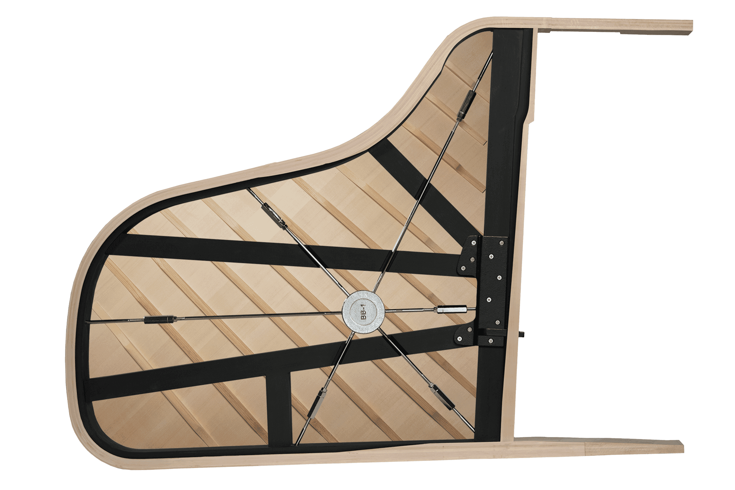 Crown Retention System Full Diagram vertical • Mason & Hamlin Piano Company • Made in the USA
