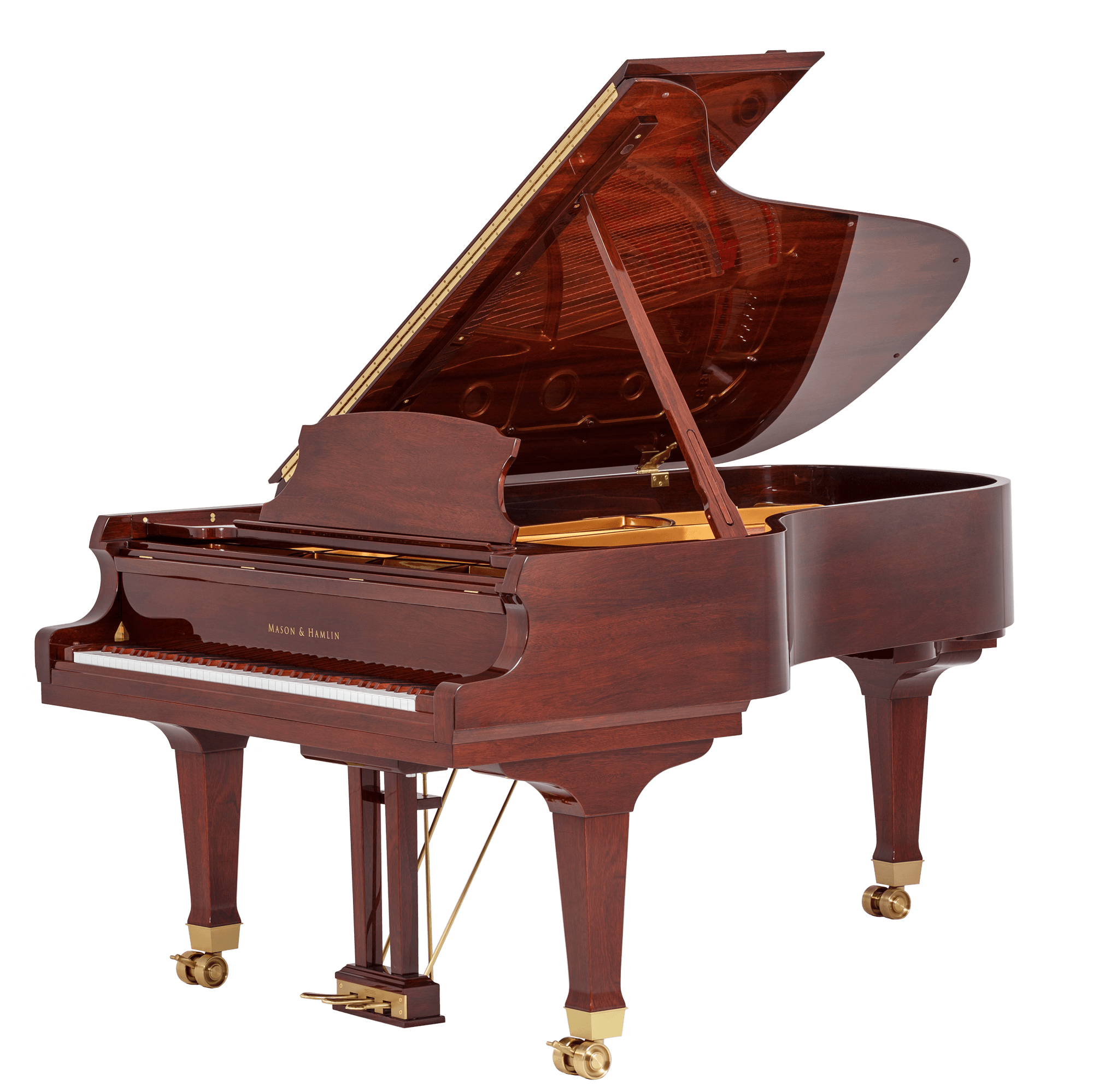 Mahogany piano White • Mason & Hamlin Piano Company • Made in the USA