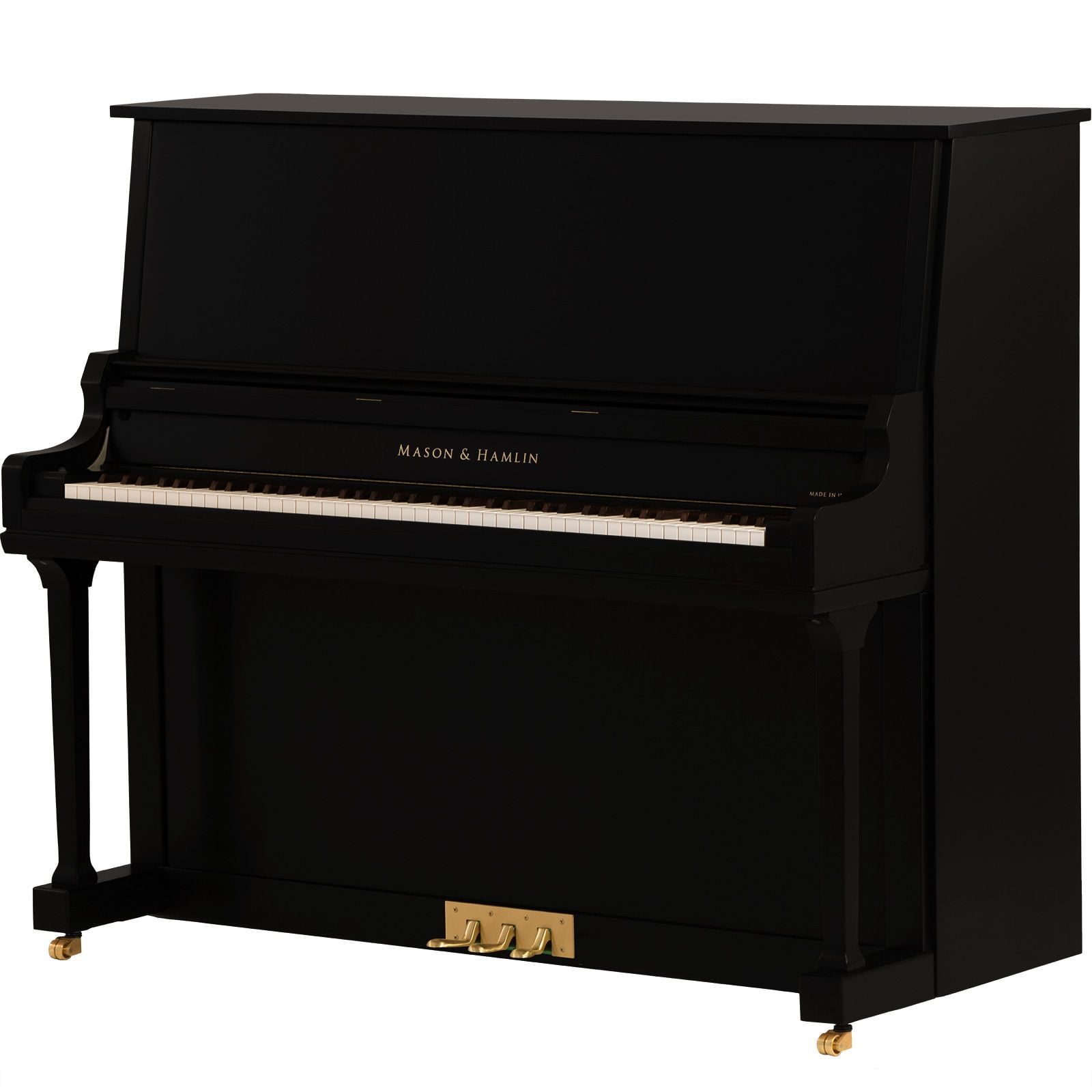 Model 50 Ebony Satin opt • Mason & Hamlin Piano Company • Made in the USA