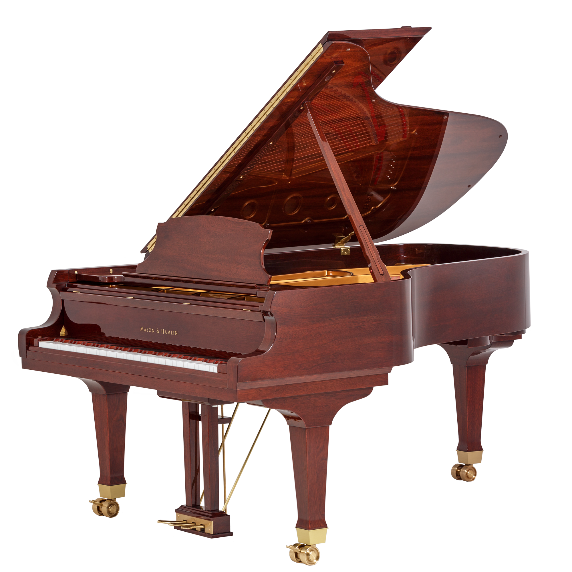 Mahogany piano White • Mason & Hamlin Piano Company • Made in the USA
